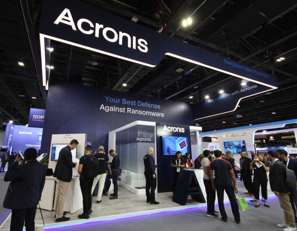 Acronis stand at GITEX Global 2022 in Dubai. Image: Arnold Pinto