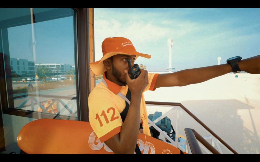 Lifeguards are equipped with walkie-talkies. Image: Dubai Municipality