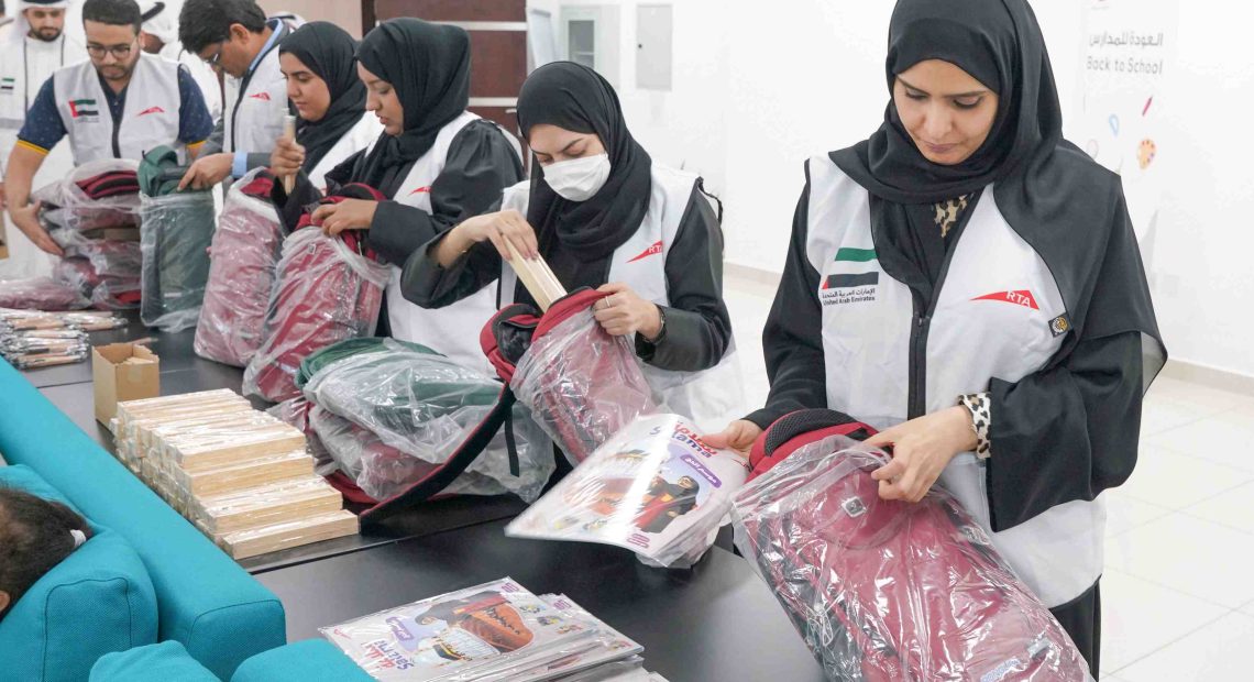 Students got school bags. Image: Dubai RTA