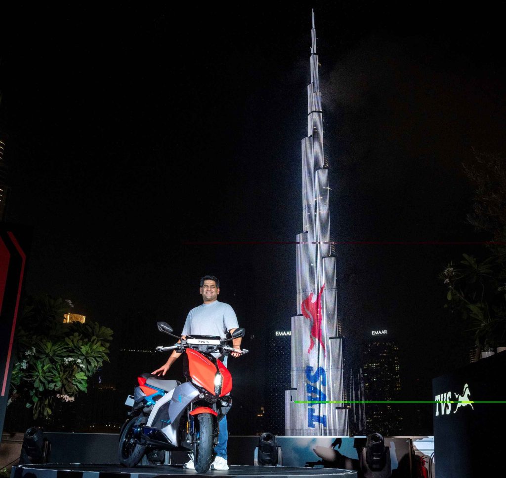 Launch of the TVS X in Dubai City. Image: TVS Motor Company