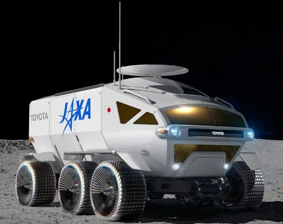 A CGI of the Toyota Lunar Cruiser on the Moon’s surface: Image: Toyota