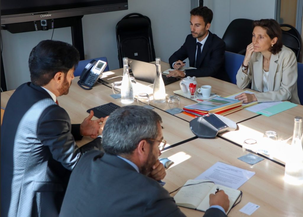 Mohammed Ben Sulayem and Amélie Oudéa-Castéra meeting. Image: FIA