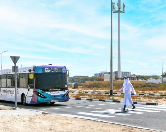 Self-driving test involving a passenger bus. Image: Dubai RTA