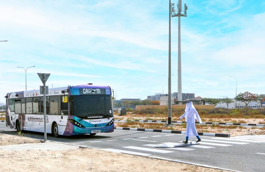 Self-driving test involving a passenger bus. Image: Dubai RTA