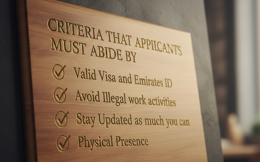 Criteria that applicants must abide by